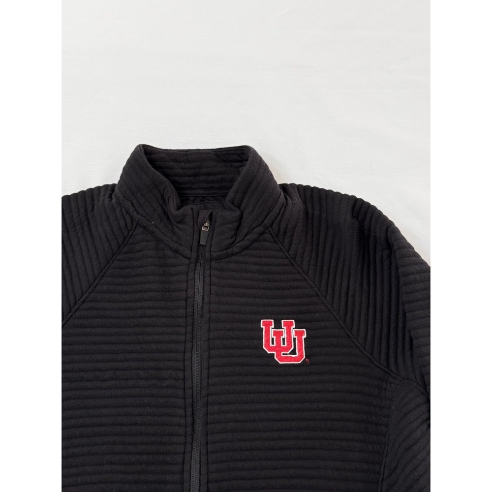 University of Utah Utes Women's Jacket Sz XL Black Full Zip
